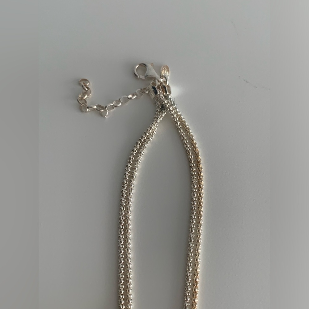 Faux Pearl Silver Necklace - Picture 4 of 5
